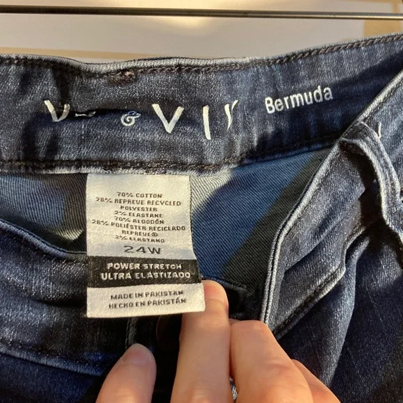 Ava & Viv Dark Blue Jean Shorts - Picture 2 of 5